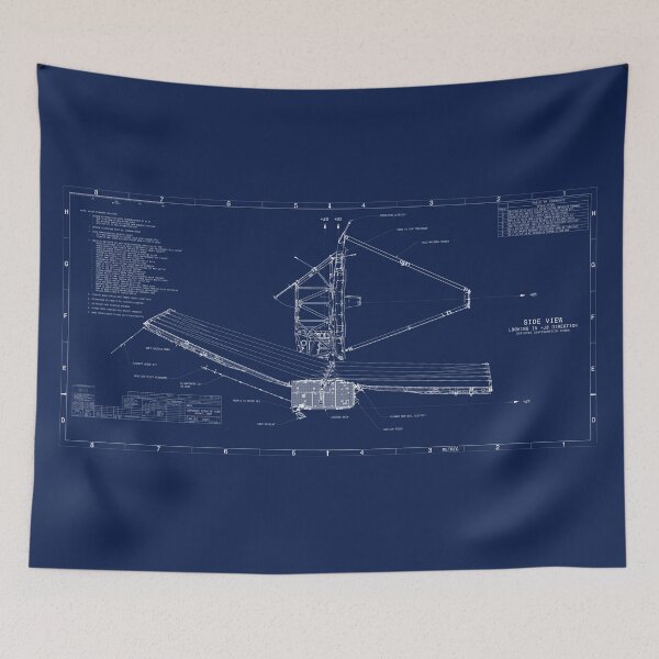 Item preview, James Webb Space telescope Blue Prints designed and sold by boltjesdesign.