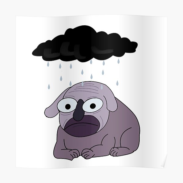 Depressed Dog Poster