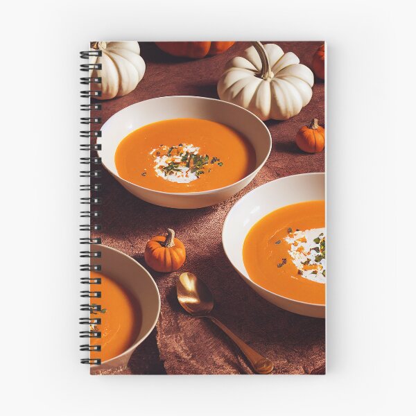 Item preview, Pumpkin soup, traditional fall meal recipe idea, food photography, illustration designed and sold by SvetlanaSF.