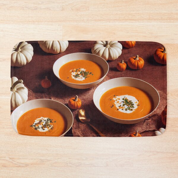 Item preview, Pumpkin soup, traditional fall meal recipe idea, food photography, illustration designed and sold by SvetlanaSF.
