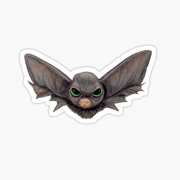 Süße kleine fliegende Fledermaus. Sticker