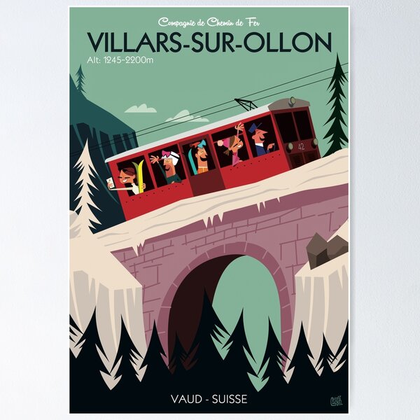 Item preview, Villars sur Ollon poster designed and sold by GAGodel.