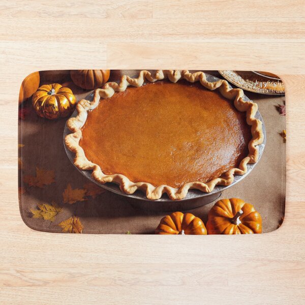 Item preview, Homemade Thanksgiving pumpkin pie fall recipe, food photography and illustration designed and sold by SvetlanaSF.