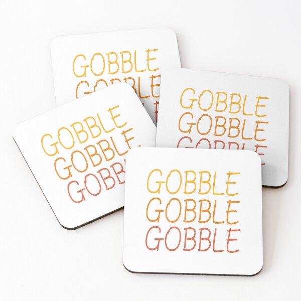 Item preview, Gobble Gobble Gobble Funny Cute Thanksgiving repeat text designed and sold by GraphicDream.