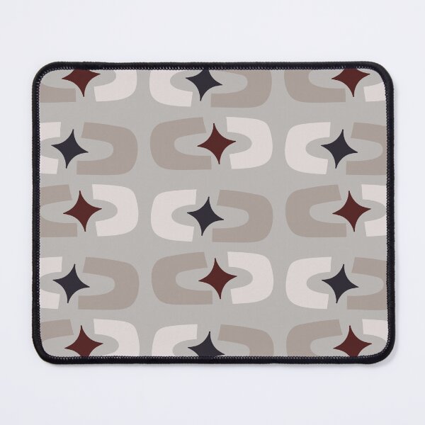 Item preview, Retro Core Geometric Rectangles And Cosmic Sparkle Stars Mod Pattern Taupe designed and sold by scorpiolane.