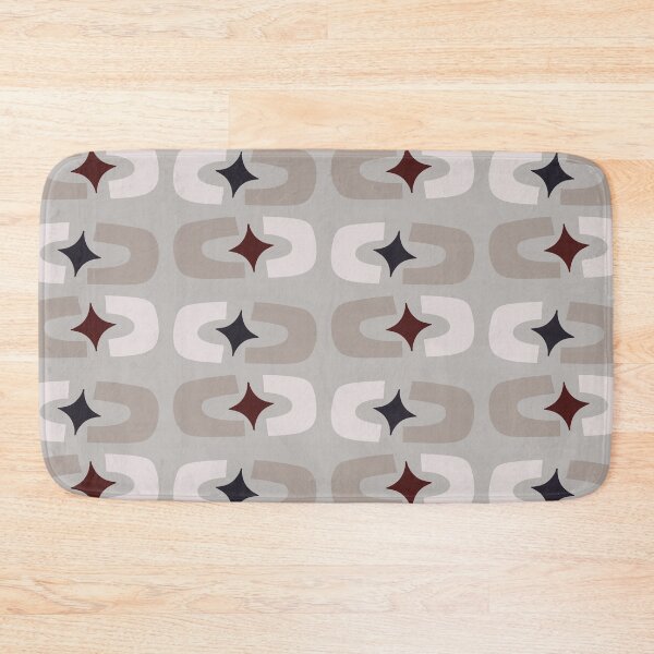 Item preview, Retro Core Geometric Rectangles And Cosmic Sparkle Stars Mod Pattern Taupe designed and sold by scorpiolane.