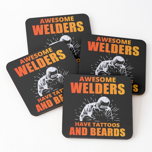 Item preview, Welding Welder Metal Construction Tattoos Beards designed and sold by TastefulTees.