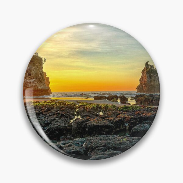 Item preview, The Motukiekie Beach Panorama in Greymouth, West Coast, New Zealand Just Before Sunset designed and sold by Rocky Mountain Artistry.