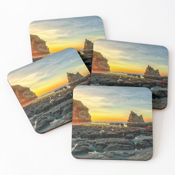 Item preview, The Motukiekie Beach Panorama in Greymouth, West Coast, New Zealand Just Before Sunset designed and sold by Rocky Mountain Artistry.