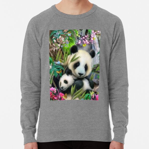 Lazy panda family Lightweight Sweatshirt