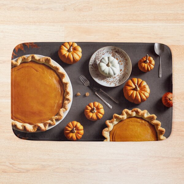 Item preview, Homemade Thanksgiving pumpkin pie fall recipe, food photography and illustration designed and sold by SvetlanaSF.