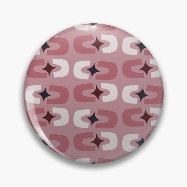Item preview, Retro Core Geometric Rectangles And Cosmic Sparkle Stars Mod Pattern Deep Pink designed and sold by scorpiolane.