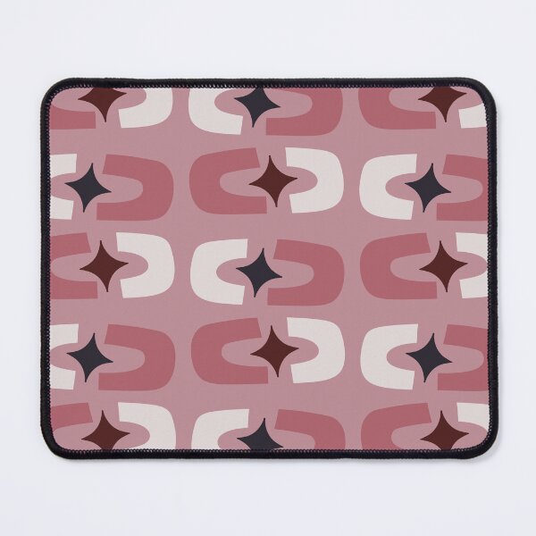 Item preview, Retro Core Geometric Rectangles And Cosmic Sparkle Stars Mod Pattern Deep Pink designed and sold by scorpiolane.