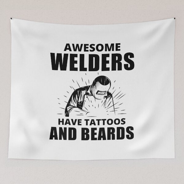 Item preview, Welding Welder Metal Construction Tattoos Beards designed and sold by TastefulTees.