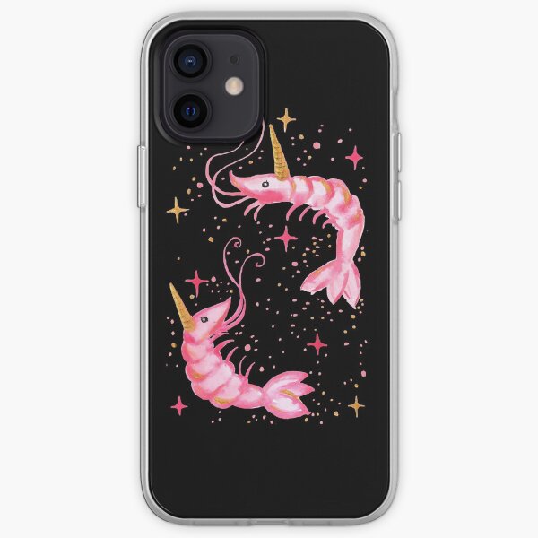 Uni-Prawn In Space - Black iPhone Soft Case
