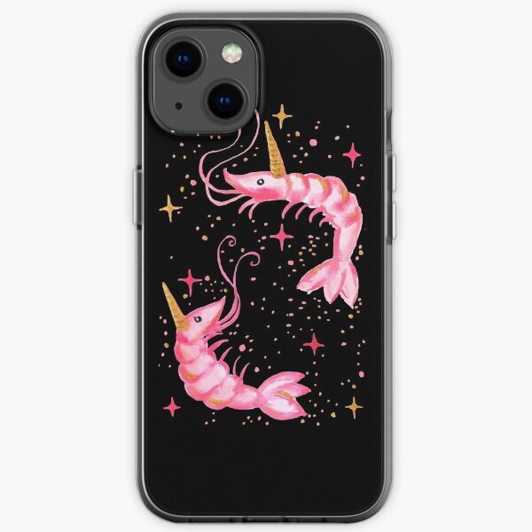 Uni-Prawn In Space - Black iPhone Soft Case