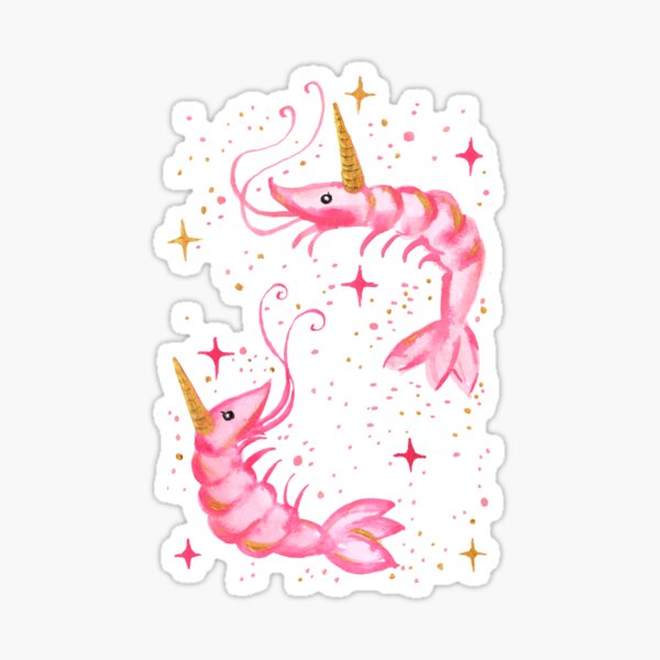 Uni-Prawn In Space | Black Sticker
