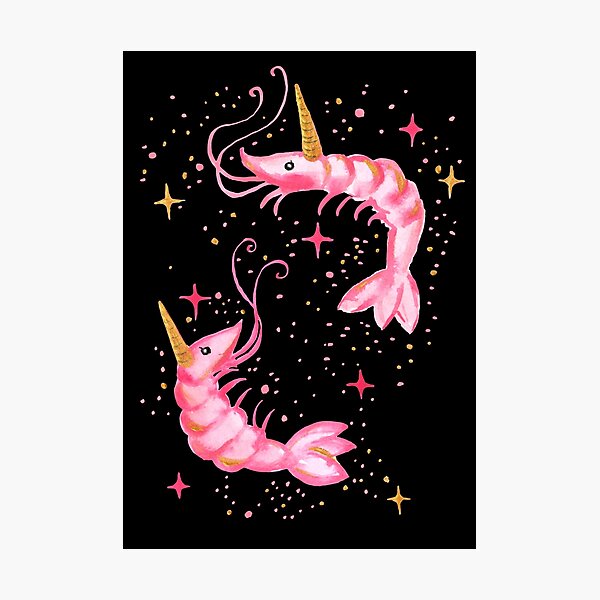 Uni-Prawn In Space | Black Photographic Print