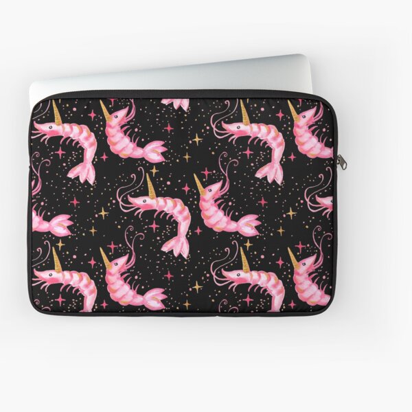 Uni-Prawn In Space | Black Laptop Sleeve