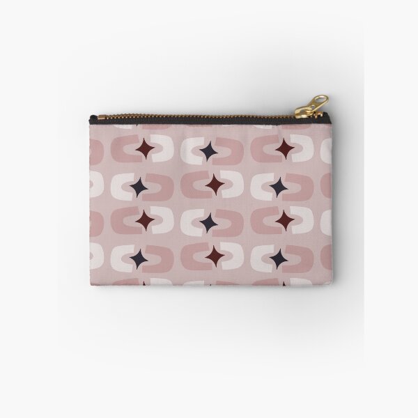 Item preview, Retro Core Geometric Rectangles And Cosmic Sparkle Stars Mod Pattern Gray Pink designed and sold by scorpiolane.