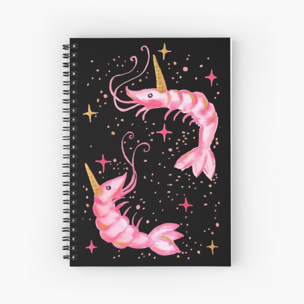 Uni-Prawn In Space | Black Spiral Notebook