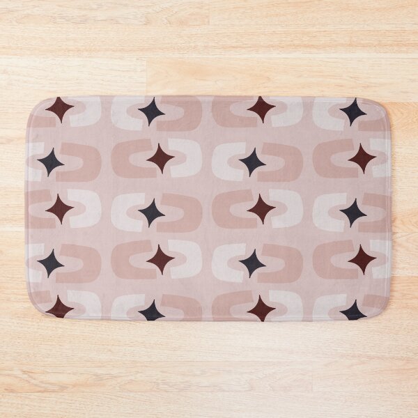 Item preview, Retro Core Geometric Rectangles And Cosmic Sparkle Stars Mod Pattern Pale Pink designed and sold by scorpiolane.