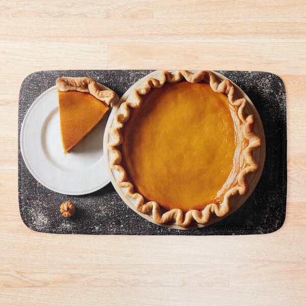 Item preview, Homemade Thanksgiving pumpkin pie fall recipe, food photography and illustration designed and sold by SvetlanaSF.