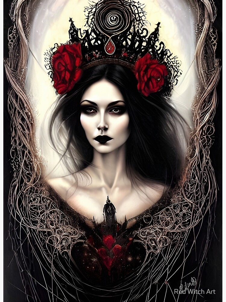 Goth Girl Poster Gothic Women Portrait Wild Against The Dark