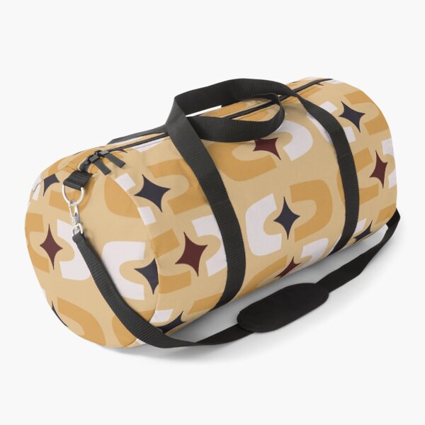 Item preview, Retro Core Geometric Rectangles And Cosmic Sparkle Stars Mod Pattern Honey Yellow designed and sold by scorpiolane.