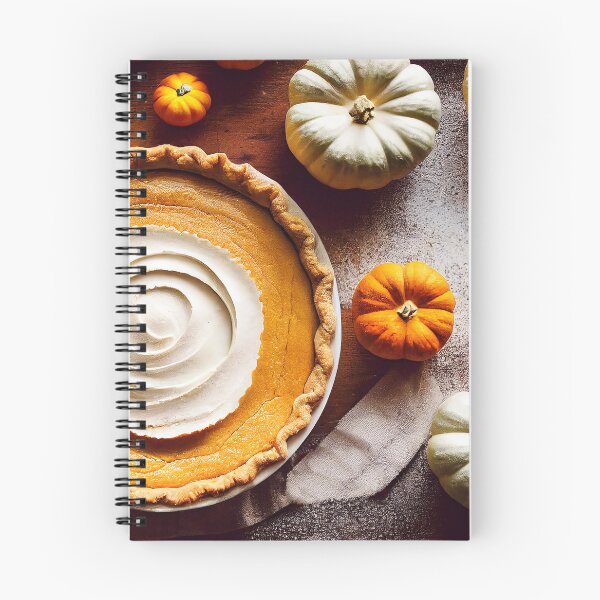 Item preview, Homemade Thanksgiving pumpkin pie fall recipe, food photography and illustration designed and sold by SvetlanaSF.