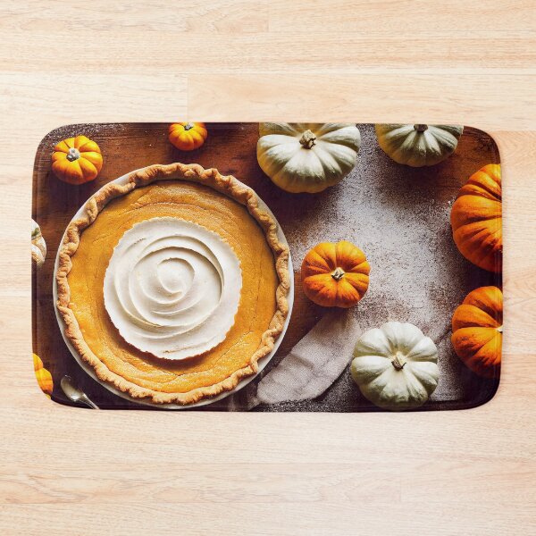 Item preview, Homemade Thanksgiving pumpkin pie fall recipe, food photography and illustration designed and sold by SvetlanaSF.