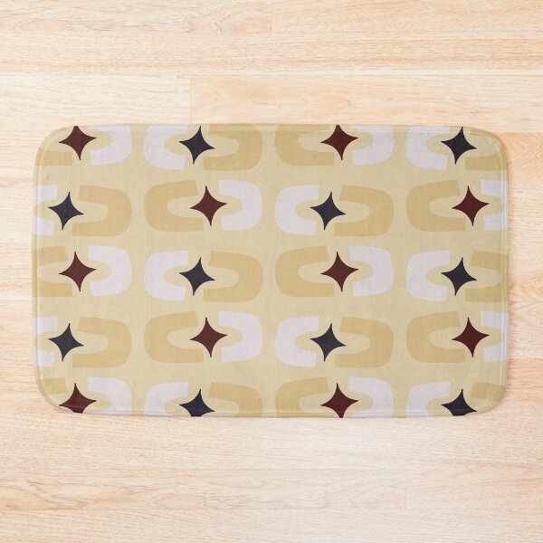 Item preview, Retro Core Geometric Rectangles And Cosmic Sparkle Stars Mod Pattern Yellow designed and sold by scorpiolane.