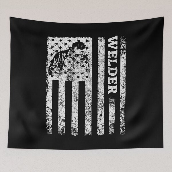 Item preview, American Flag USA Welding Welder Ironworker Vintage designed and sold by TastefulTees.