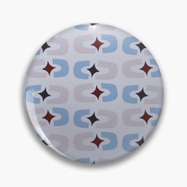 Item preview, Retro Core Geometric Rectangles And Cosmic Sparkle Stars Mod Pattern Light & Dark Blue designed and sold by scorpiolane.