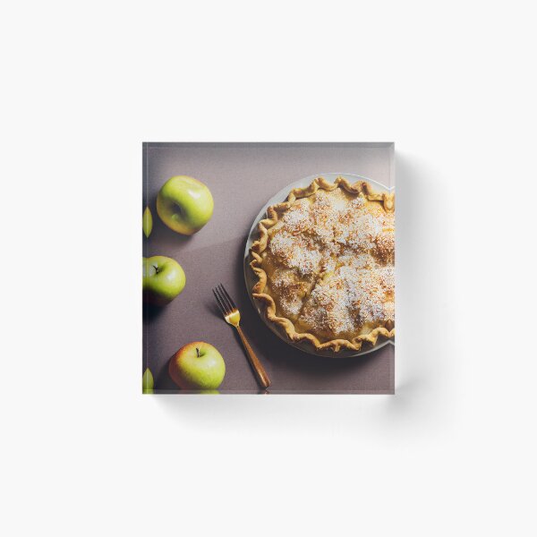 Item preview, Sweet apple pie with golden crust fresh apples food photography and illustration designed and sold by SvetlanaSF.