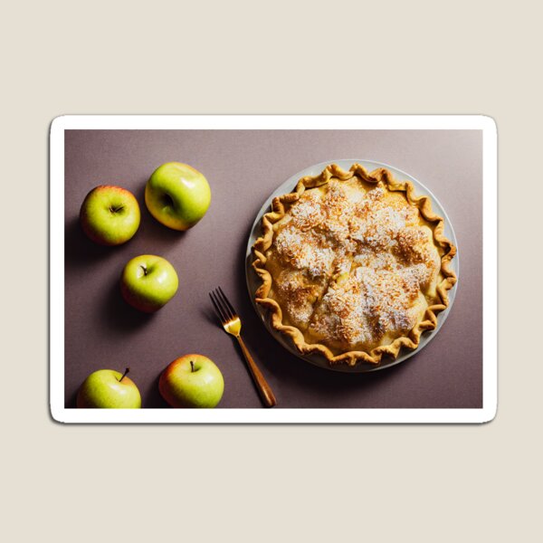 Item preview, Sweet apple pie with golden crust fresh apples food photography and illustration designed and sold by SvetlanaSF.