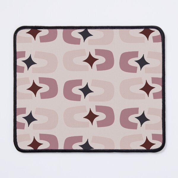 Item preview, Retro Core Geometric Rectangles And Cosmic Sparkle Stars Mod Pattern Light & Dark Muted Pink designed and sold by scorpiolane.