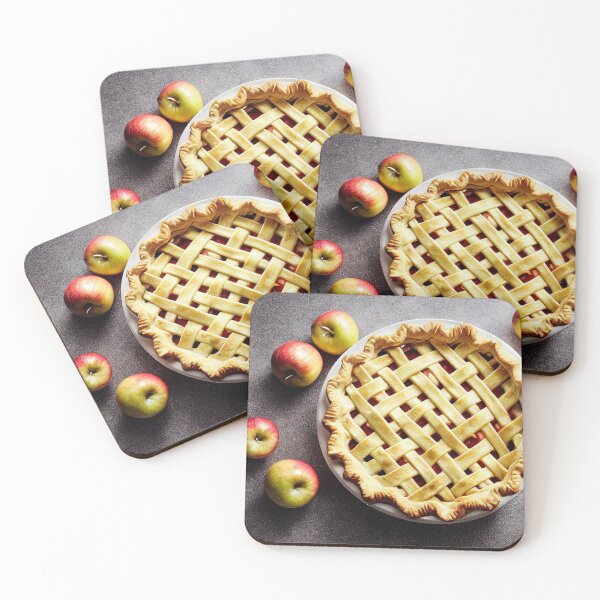 Item preview, Sweet apple pie with lattice top, fresh apples food photography and illustration designed and sold by SvetlanaSF.