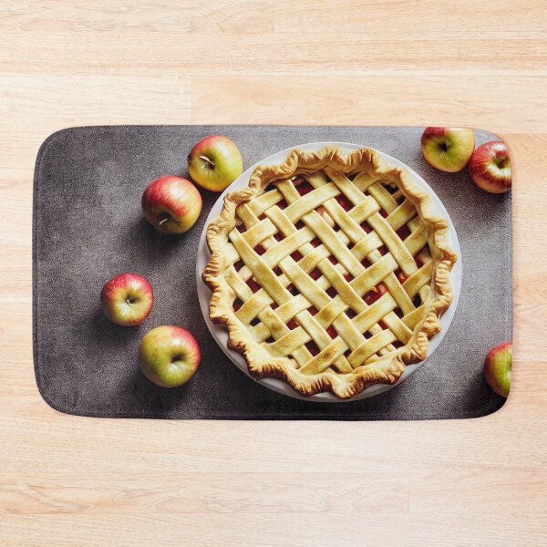 Item preview, Sweet apple pie with lattice top, fresh apples food photography and illustration designed and sold by SvetlanaSF.
