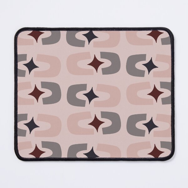 Item preview, Retro Core Geometric Rectangles And Cosmic Sparkle Stars Mod Pattern Pink & Gray designed and sold by scorpiolane.