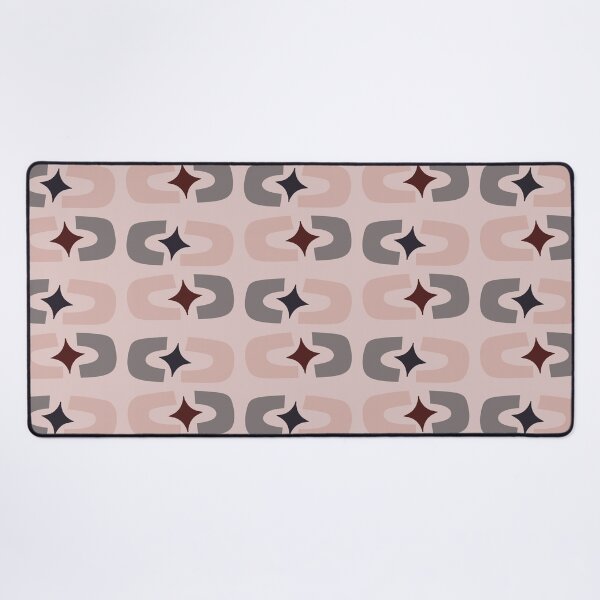 Item preview, Retro Core Geometric Rectangles And Cosmic Sparkle Stars Mod Pattern Pink & Gray designed and sold by scorpiolane.