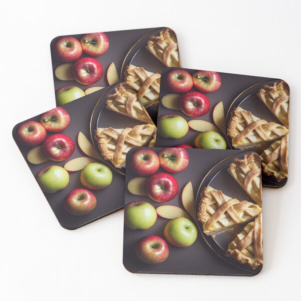 Item preview, Sweet apple pie with lattice top, fresh apples food photography and illustration designed and sold by SvetlanaSF.