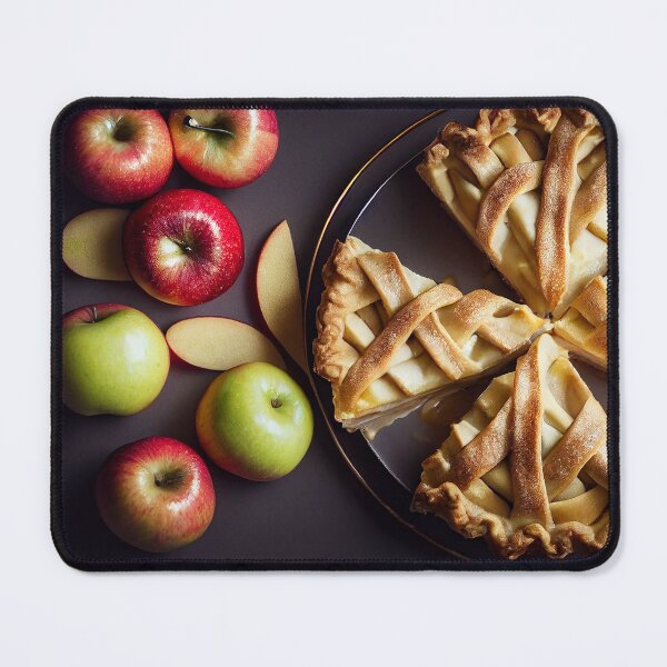 Item preview, Sweet apple pie with lattice top, fresh apples food photography and illustration designed and sold by SvetlanaSF.