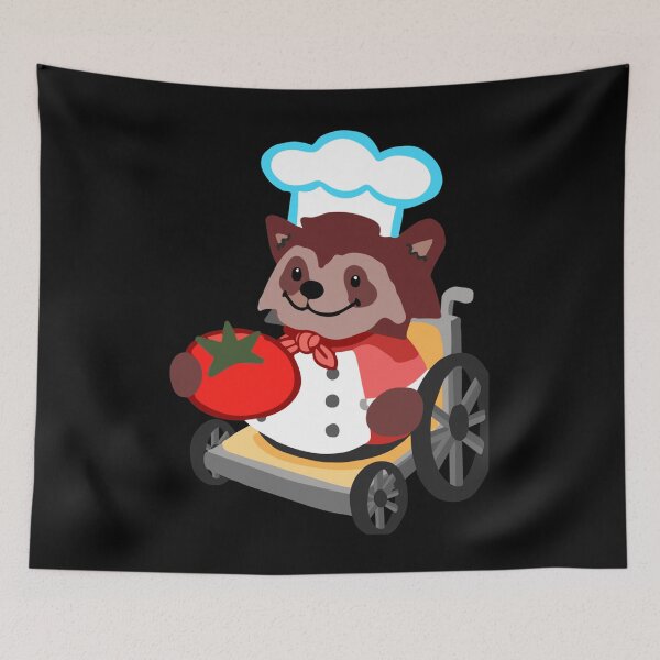Item preview, Overcooked wheelchair raccoon chef  designed and sold by DustinT25.