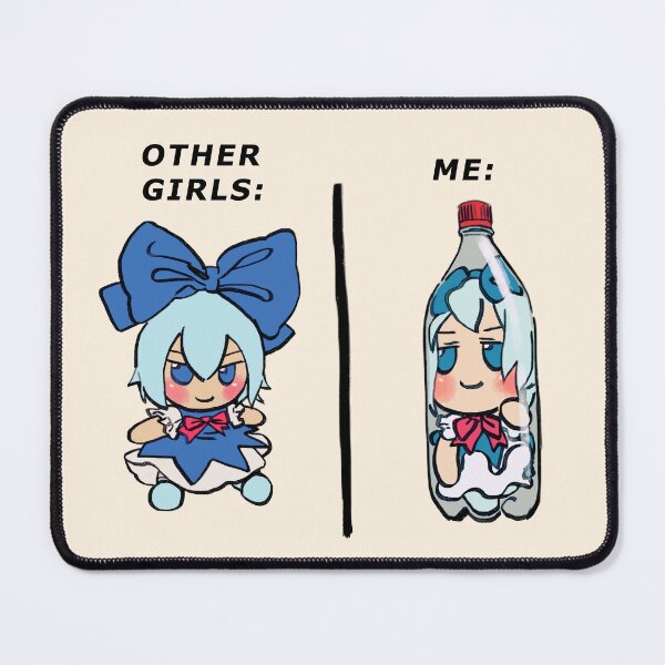 Item preview, I draw bottled cirno fumo plush but it's me and other girls meme / touhou designed and sold by RansRoom.