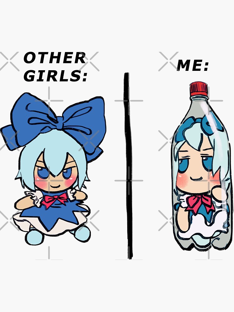 I Draw Bottled Cirno Fumo Plush But Its Me And Other Girls Meme