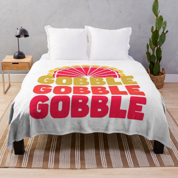 Item preview, Gobble Gobble Gobble Funny Cute Thanksgiving turkey design designed and sold by GraphicDream.