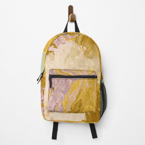 Item preview, Gold and Pink Marble with Watercolor Paint Stains designed and sold by Beneficial Art.