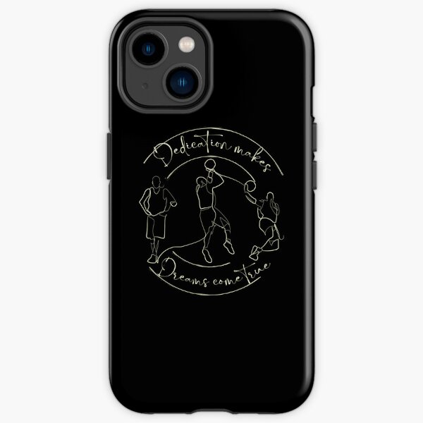 Kontinuierliches Basketball-Zitat Hingabe lässt Träume wahr werden Typografie-Kalligrafie-Lebenszitat grafische minimalistische Kunst Kobe Bryant iPhone Robuste Hülle