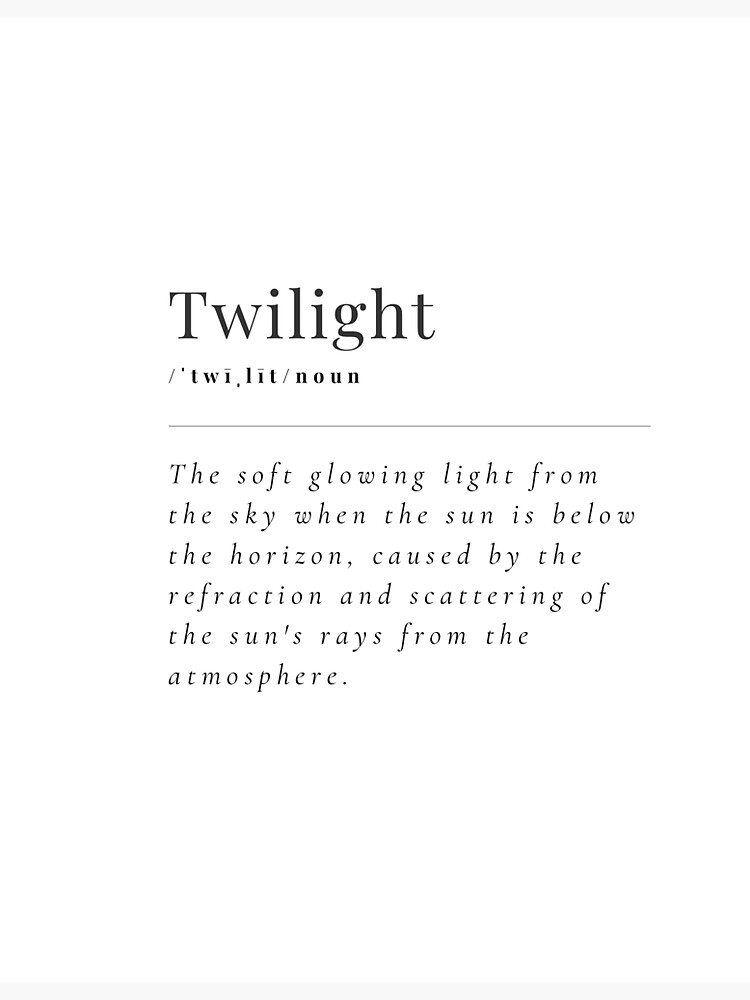 "Twilight Dictionary Definition " Sticker for Sale by laurenvbee